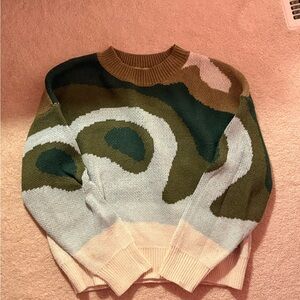 SHEIN Earthy Tones Crew Neck Sweater